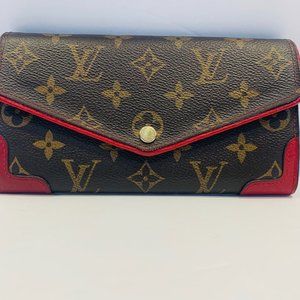 Louis Vuitton Monogram Sarah Retiro Cerise Wallet